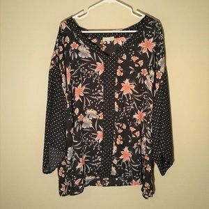 Women's Blouse, Status By Chenault, 3X - CLOSET CLEAN OUT SALE!!!